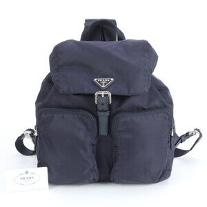 Prada Tessuto Nylon Triangle Logo Backpack Bag (1BZ005) with Guarantee